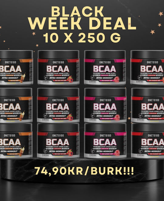 BCAA 10 pack (250 g x 10 ) 74,90 kr/st!!