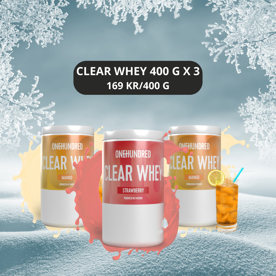 Clearwhey 400g x 3, SUPERDEAL 169 kr/400 g