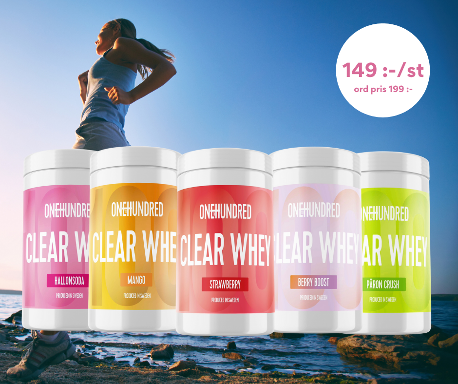 Clear Whey 5 pack x400g SUPERDEAL 149 kr/st
