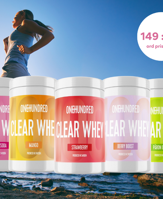 Clear Whey 5 pack x400g SUPERDEAL 149 kr/st