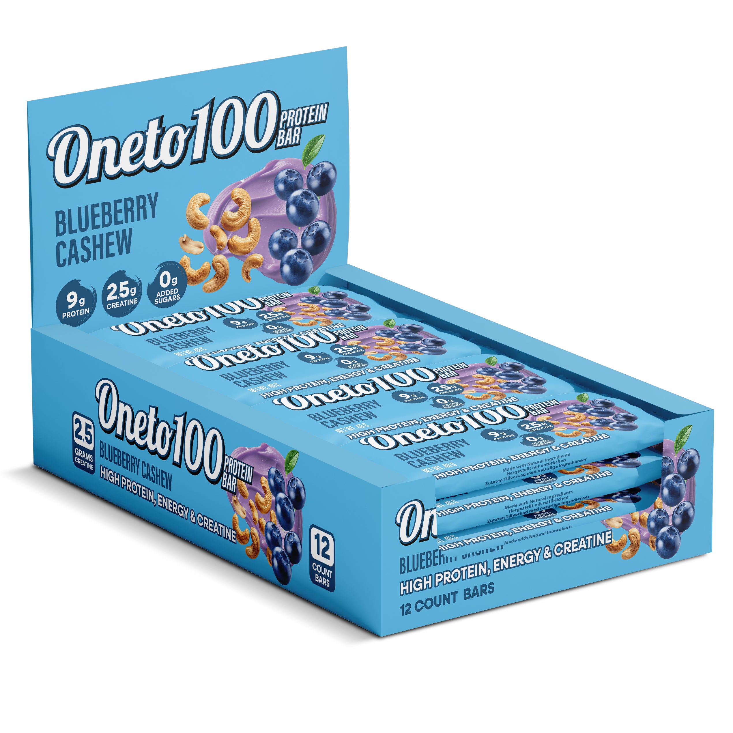 Kreatin Proteinbar Blåbär/Cashew 40 g x 18, spara 211 kr!