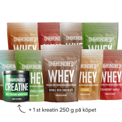 MEGAPACK WHEY 10x1 kg Välj smaker 10 kg! SUPERPRIS 189KR/KG! Få en kreatin 250 g på köpet!